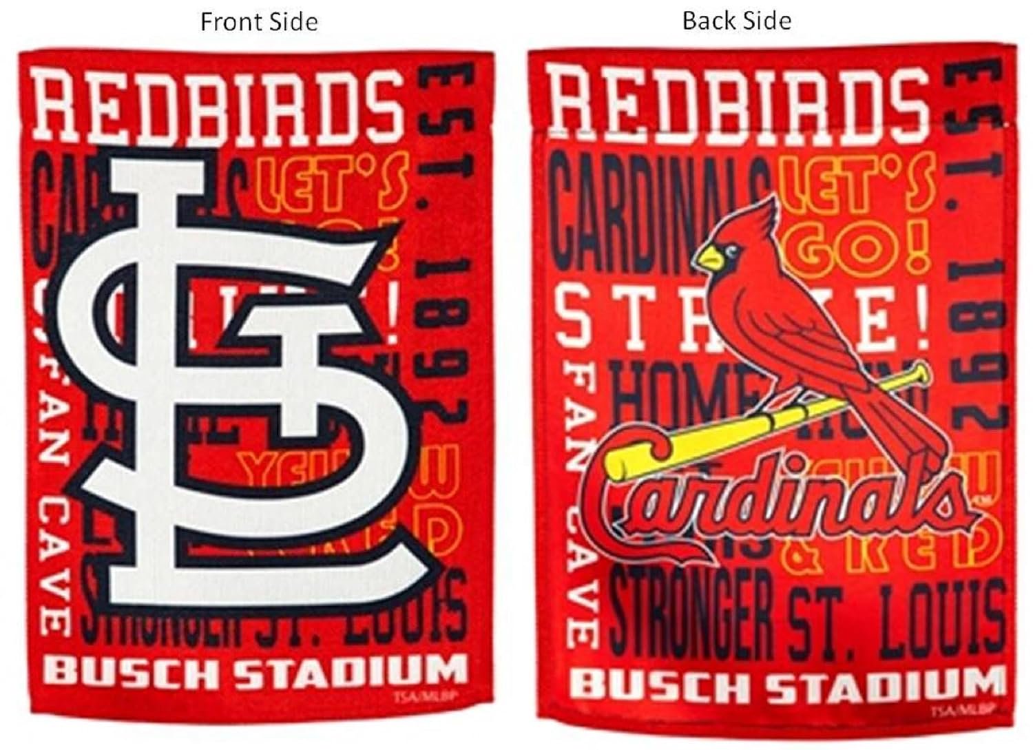 St Louis Cardinals Premium Double Sided Vertical House Banner Flag, Fan Rules Design, Linen, 28x44 Inch, Officially Licensed