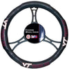 Virginia Tech Hokies Premium Black Steering Wheel Cover, Rubber Grip, 15 Inch