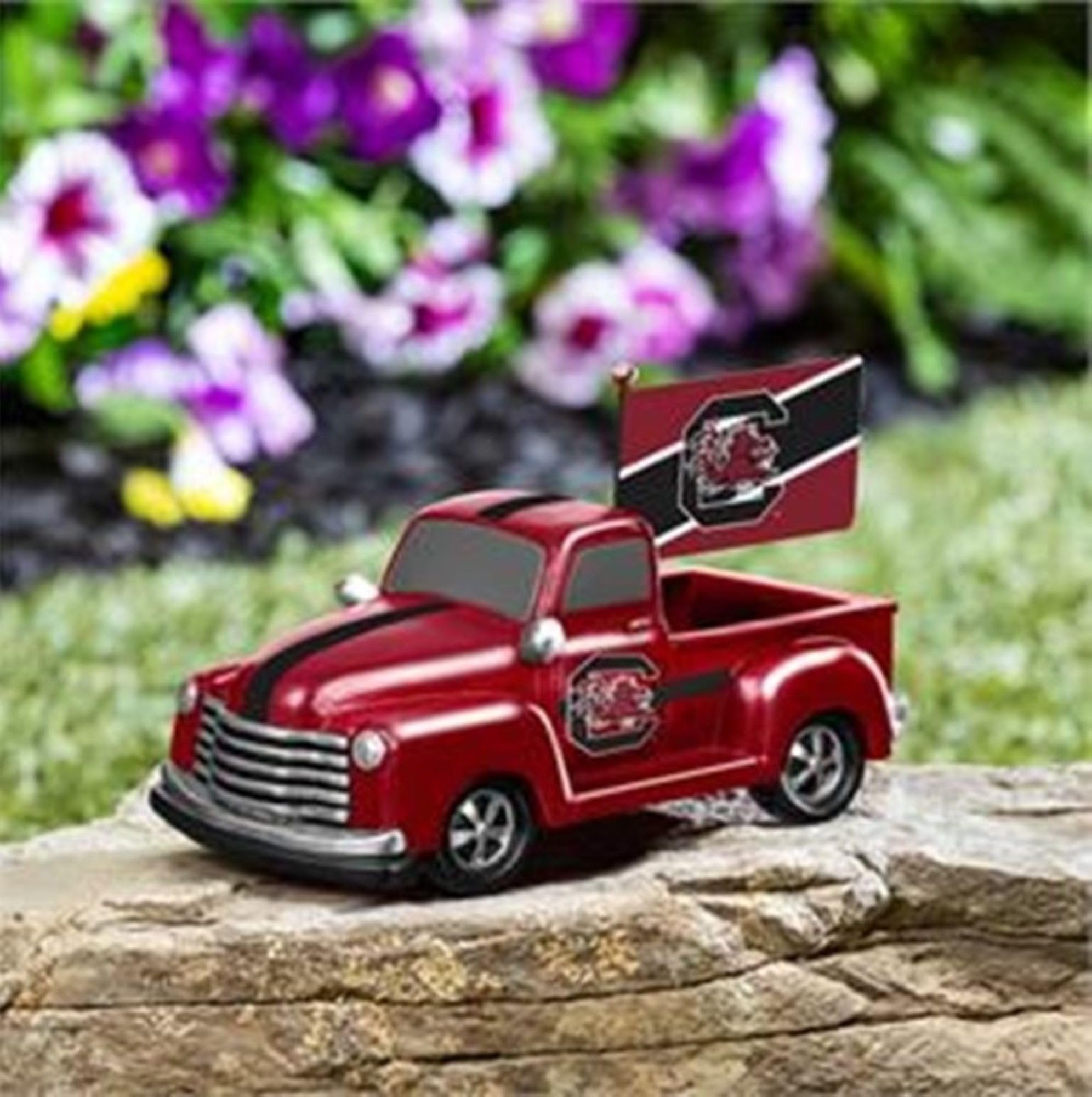 University of South Carolina Gamecocks 9 Inch Metal Rally Truck Statue, Outdoor Garden or Indoor Fan Decor, Sports Fan Collectible Figurine, Officially Licensed