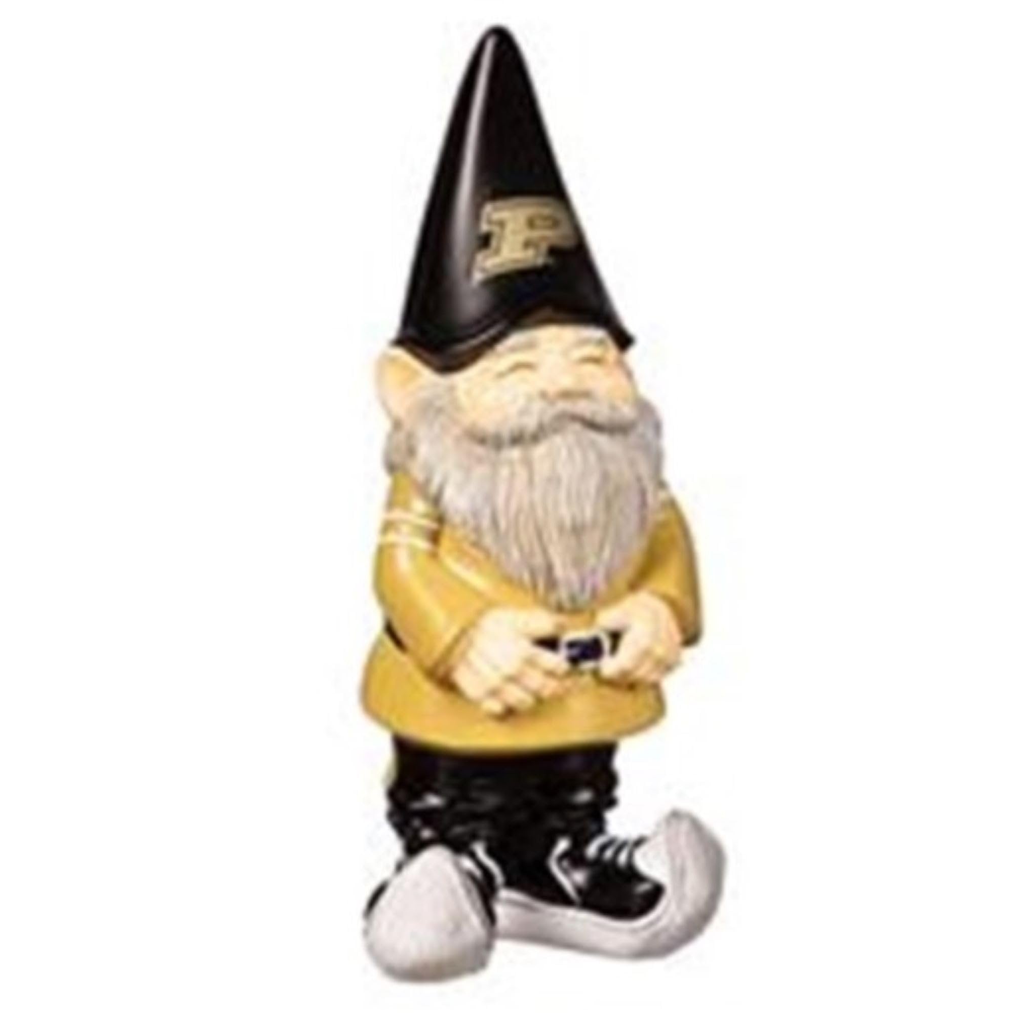 Purdue University Boilermakers Garden Gnome, 11 Inch Hand Painted Resin Statue, Indoor Outdoor Team Decor, Officially Licensed