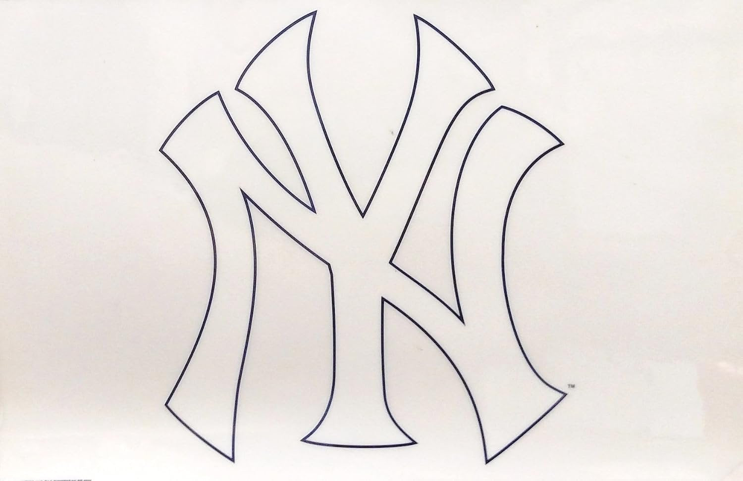 New York Yankees 10 Inch Jumbo Static Cling Decal Sticker, Home or Auto Use, Reusuable Peel and Stick Application to any Flat Clean Surface, Officially Licensed