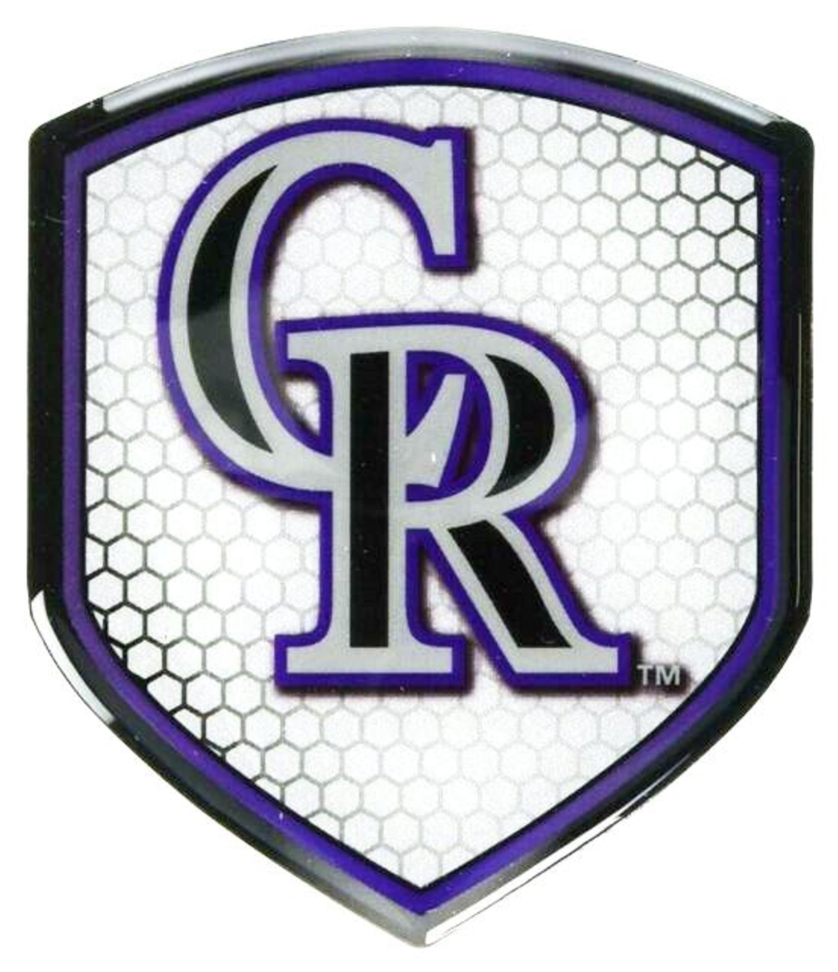 Colorado Rockies High Intensity Reflector Decal Sticker, Shield Design, 2.5x3.5 Inch, Full Adhesive Backing, Officially Licensed, Made in the USA