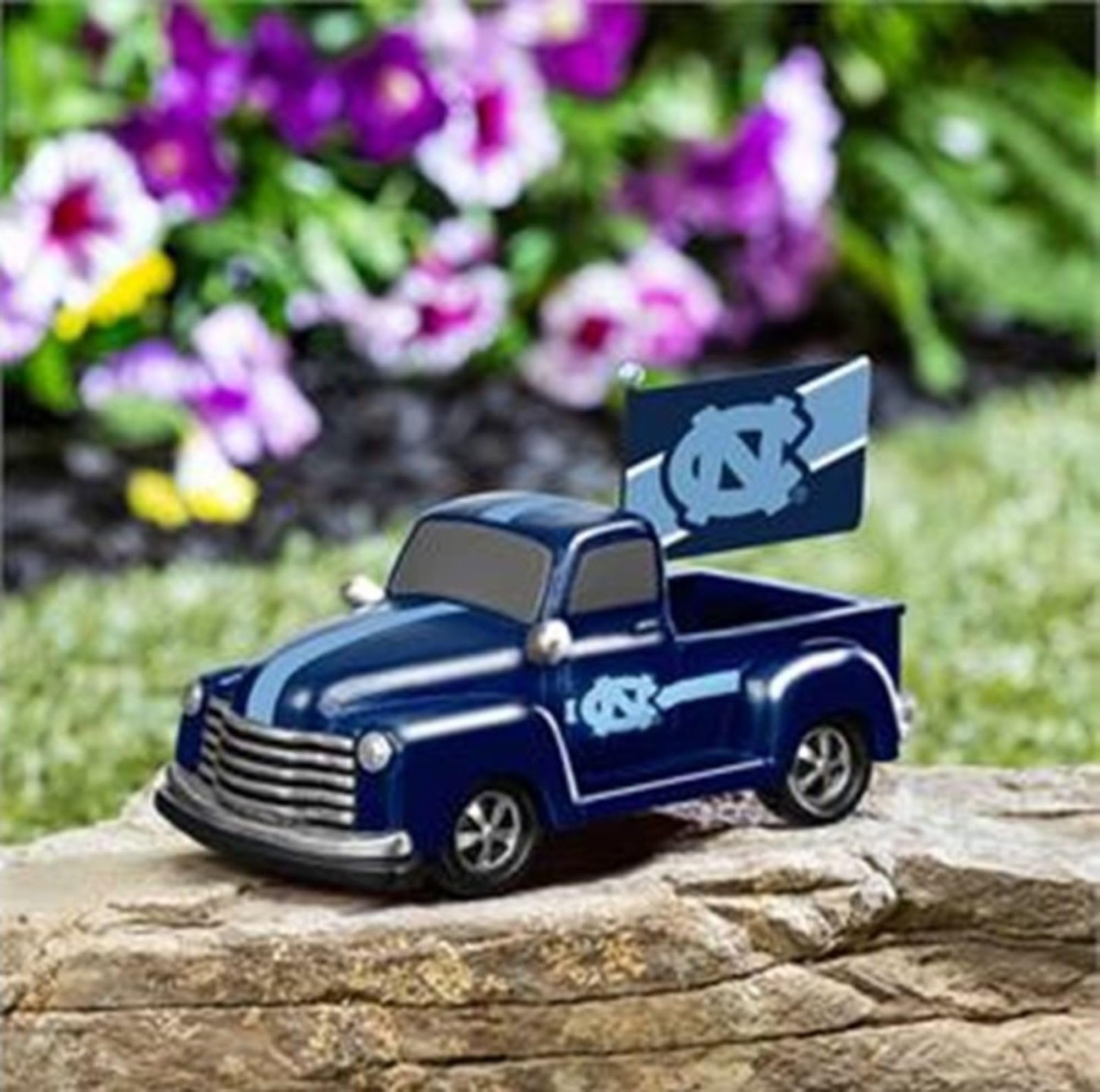 University of North Carolina Tar Heels 9 Inch Metal Rally Truck Statue, Outdoor Garden or Indoor Fan Decor, Sports Fan Collectible Figurine, Officially Licensed