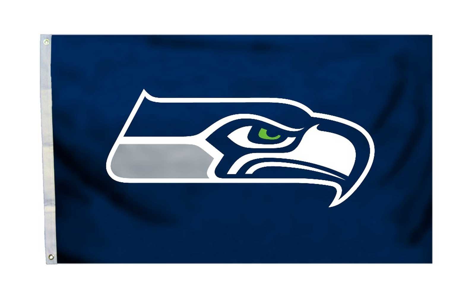 Seattle Seahawks Premium Flag Banner, 3x5 Feet, Logo Design, Metal Grommets, Indoor Outdoor Display