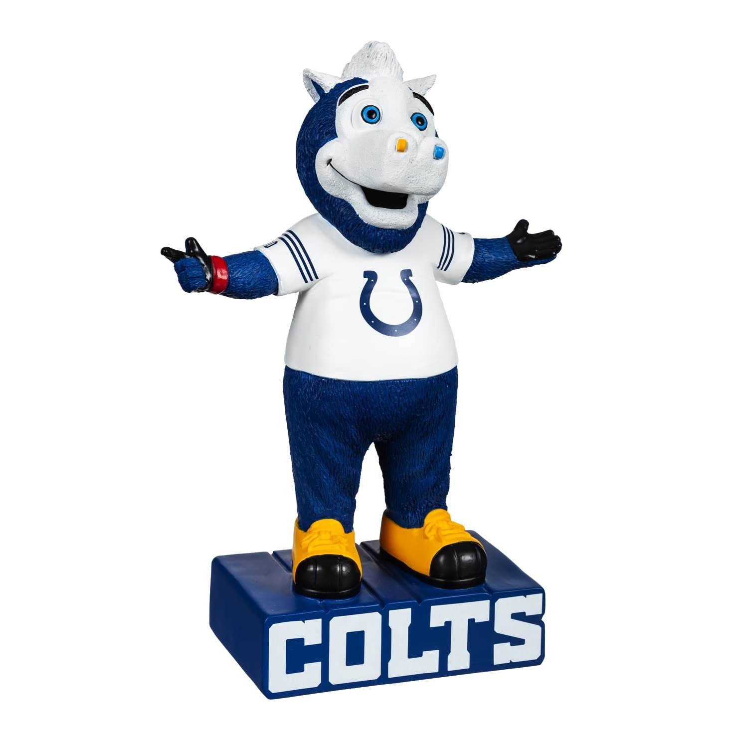 Indianapolis Colts Team Mascot Garden Statue, Hand Painted Resin, 12 Inch, Indoor Outdoor Decorative Sports Mascot, Officially Licensed