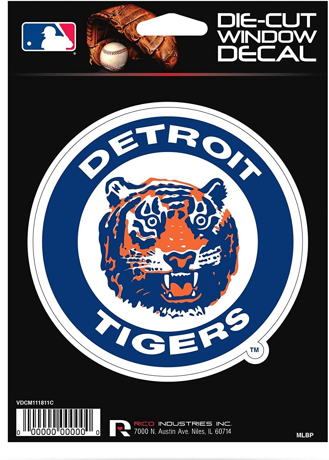 Detroit Tigers Retro Logo 5" Flat Vinyl Die Cut Decal Sticker Emblem Auto Home Baseball