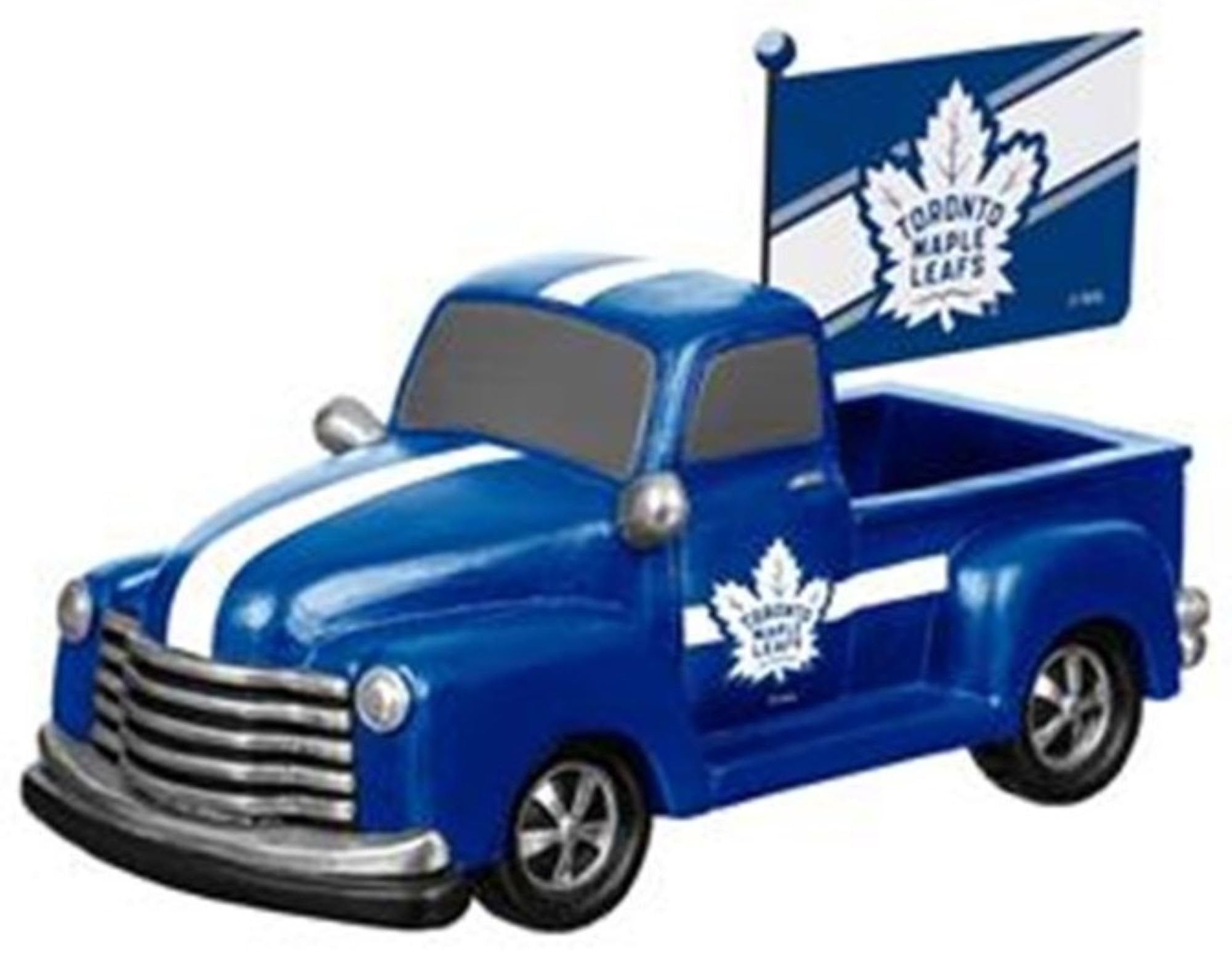 Toronto Maple Leafs 9 Inch Metal Rally Truck Statue, Outdoor Garden or Indoor Fan Decor, Sports Fan Collectible Figurine, Officially Licensed