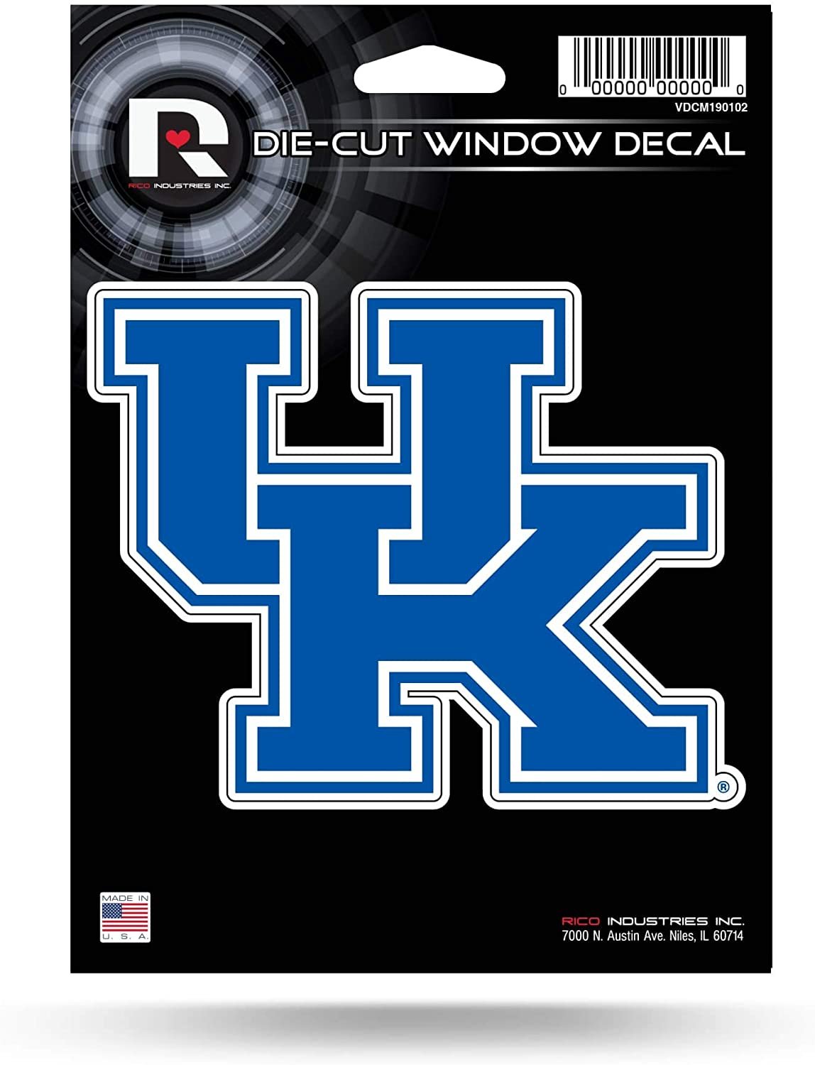 University of Kentucky Wildcats 5 Inch Die Cut Flat Vinyl Decal Sticker, Full Adhesive Backing