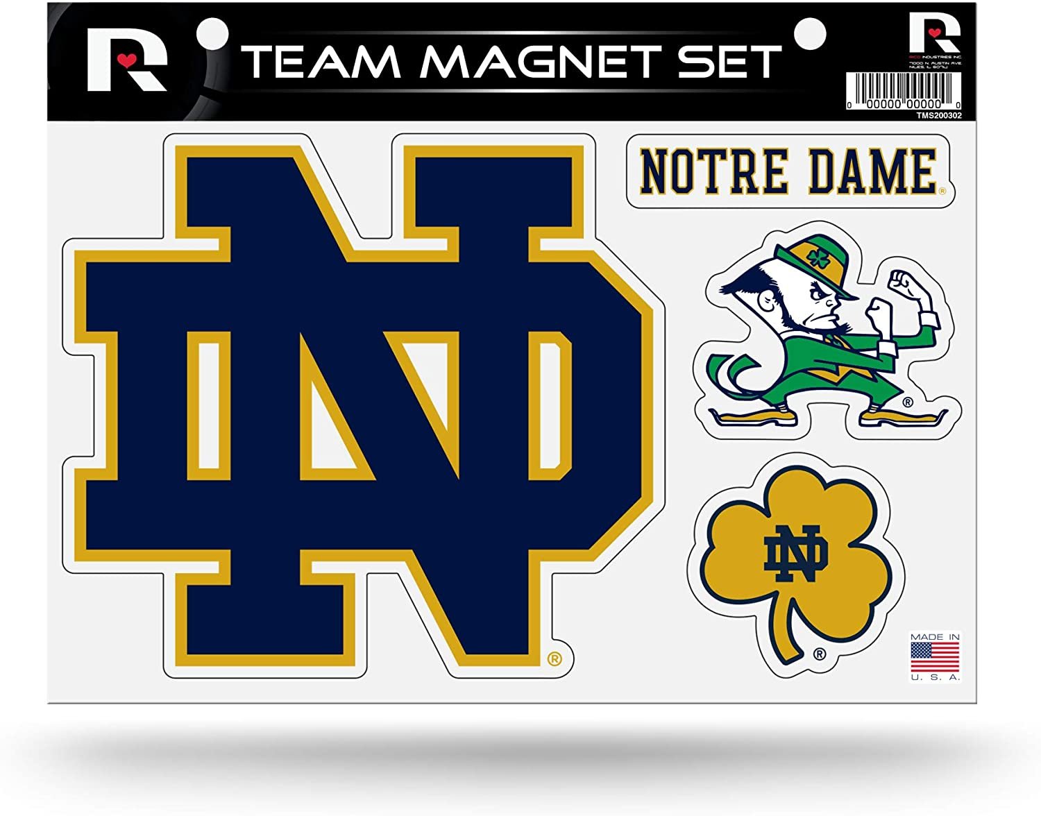 Notre Dame Fighting Irish University of Multi Magnet Sheet Shape Cut 8x11 Inch