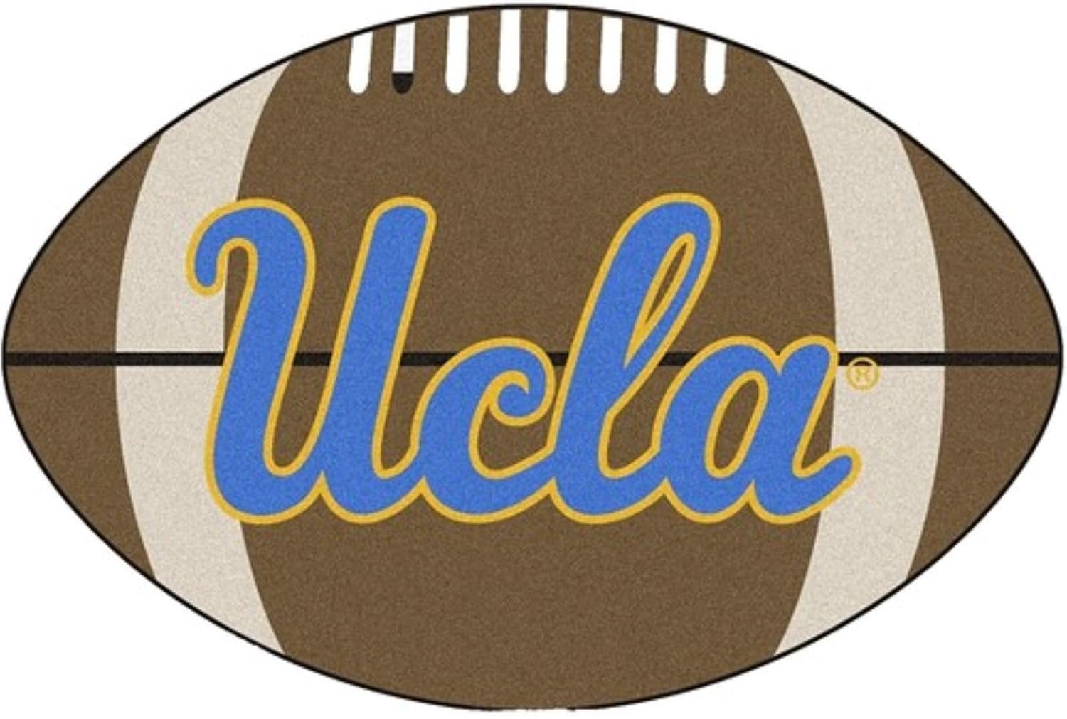 University of California Los Angeles UCLA Bruins Floor Mat Area Rug, 32x20 Inch, Football Design, Nylon, Anti-Skid Backing, Officially Licensed