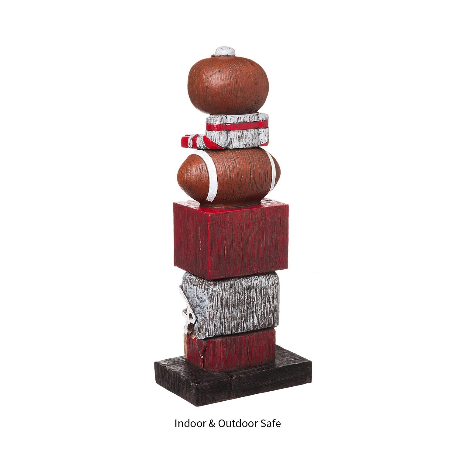 Ohio State University Buckeyes Tiki Totem Garden Statue, Hand Painted Resin, 16 Inch, Indoor Outdoor Decor, Officially Licensed