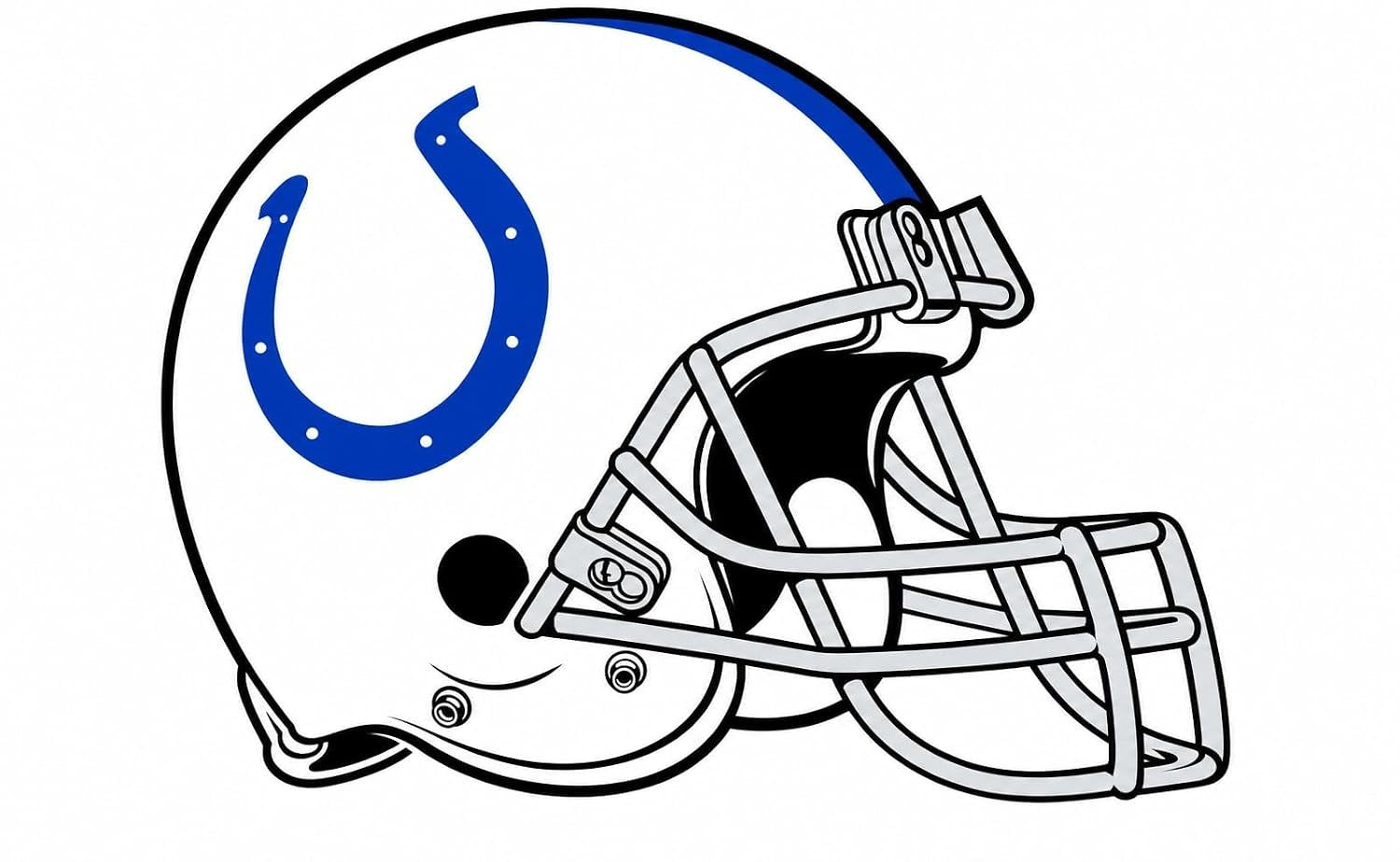 Indianapolis Colts 14 Inch Jumbo Static Cling Decal Sticker, Home or Auto Use, Reusuable Peel and Stick Application to any Flat Clean Surface, Officially Licensed