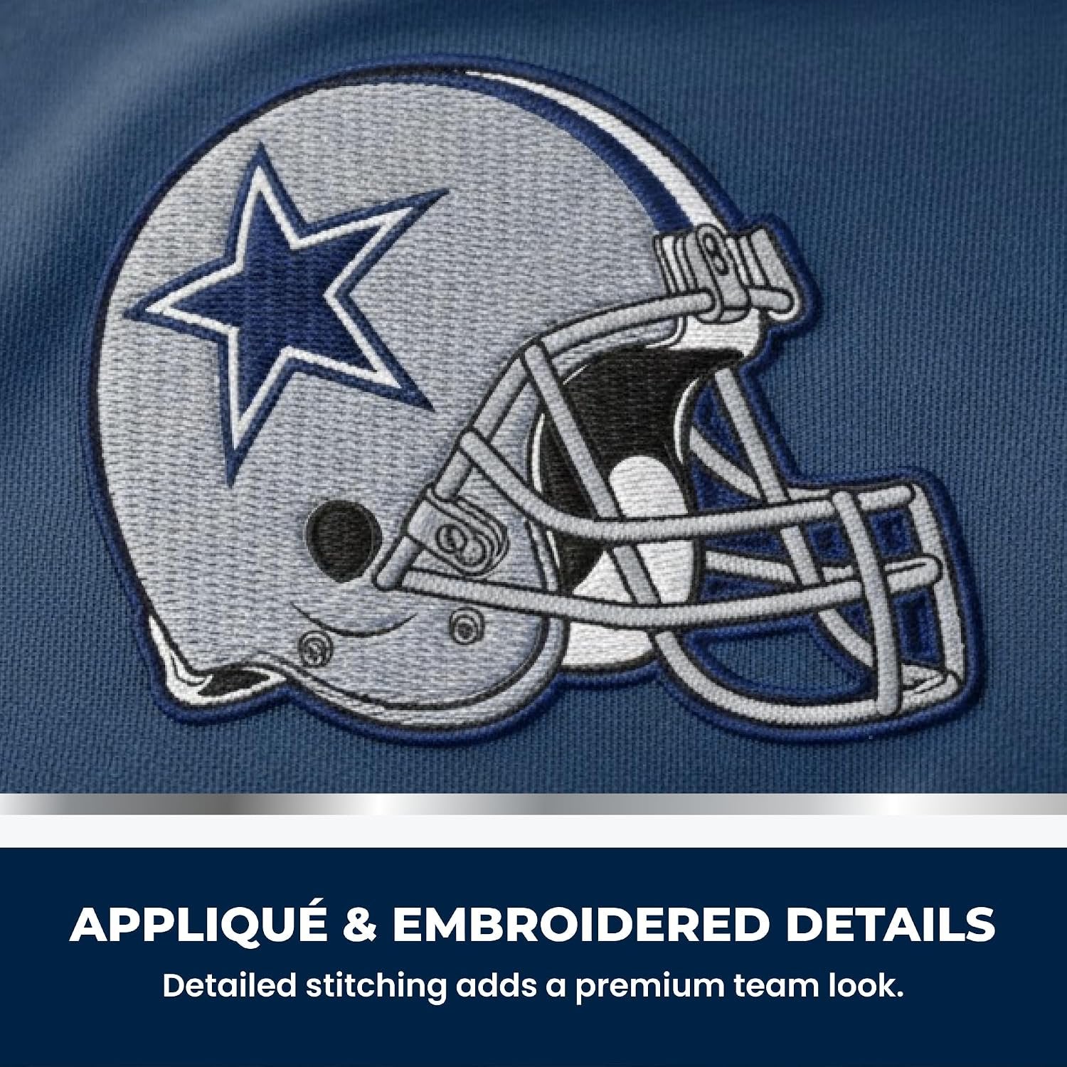 Dallas Cowboys Premium Garden Flag Banner, Embroidered Helmet Logo Design, 13x18 Inch, Officially Licensed