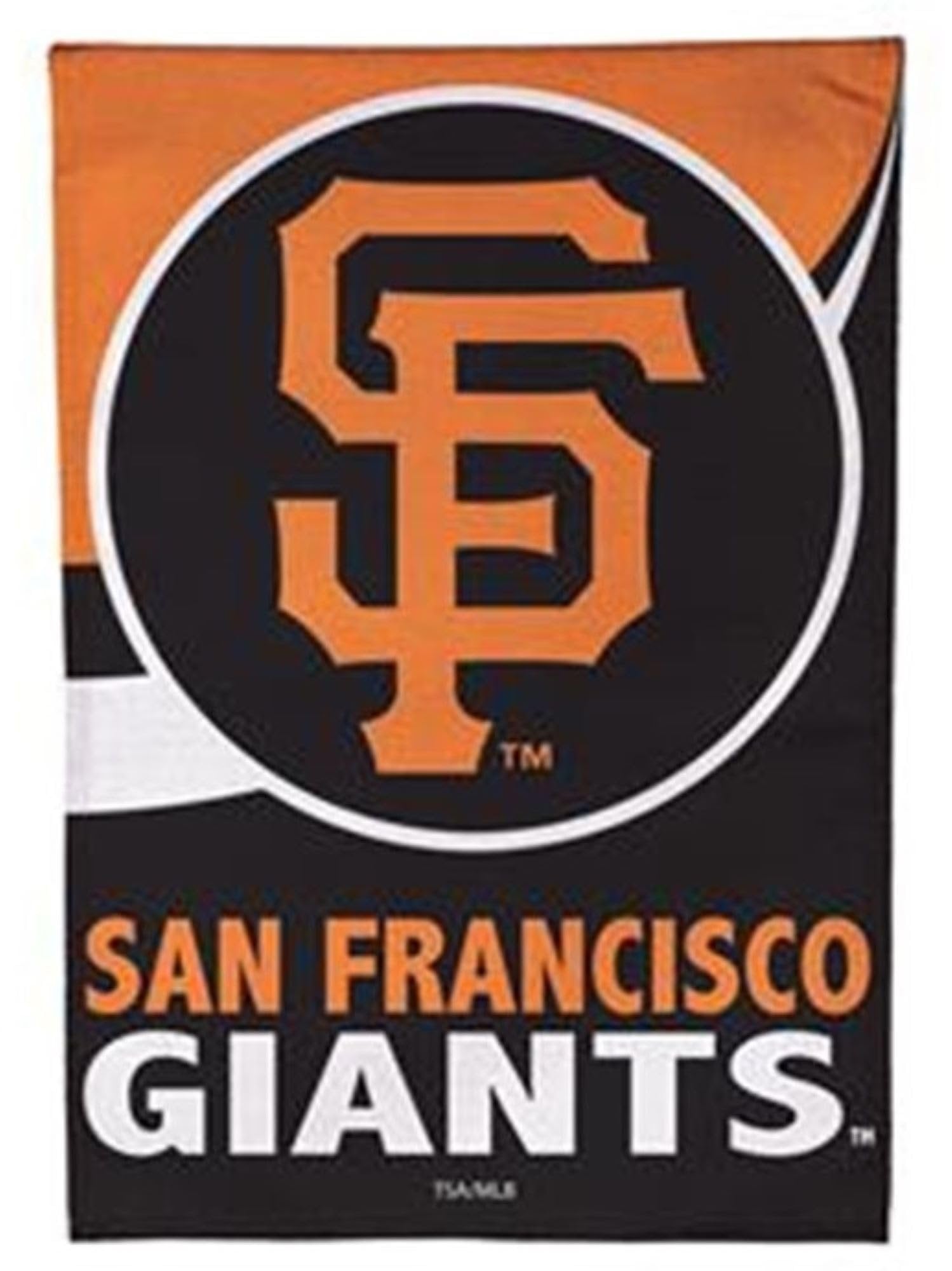San Francisco Giants Premium Double Sided Burlap Garden Flag Banner, Wave Design, 13x18 Inch, Outdoor, Display Pole Sold Separately