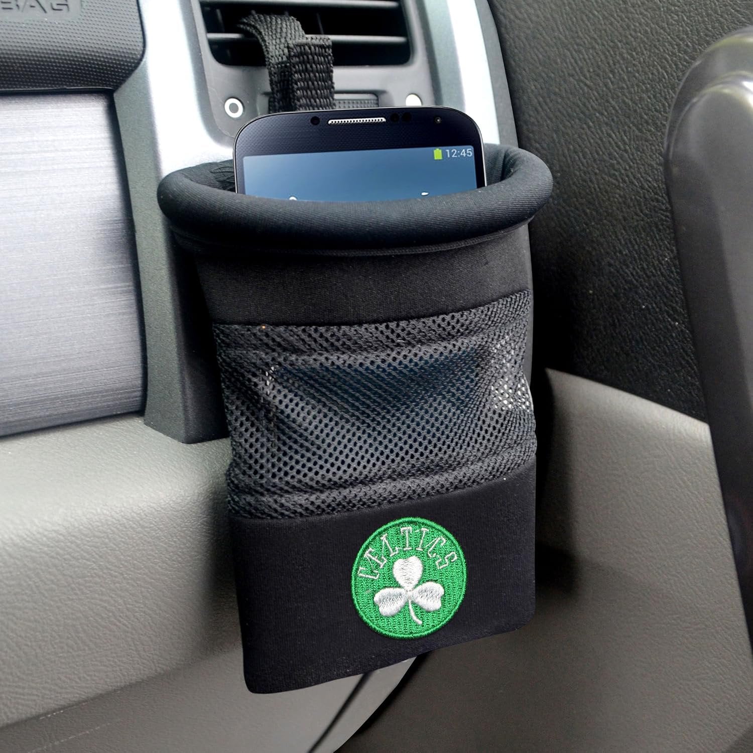 Boston Celtics Vent Clip Car Caddy, Black, Embroidered Logo, Officially Licensed