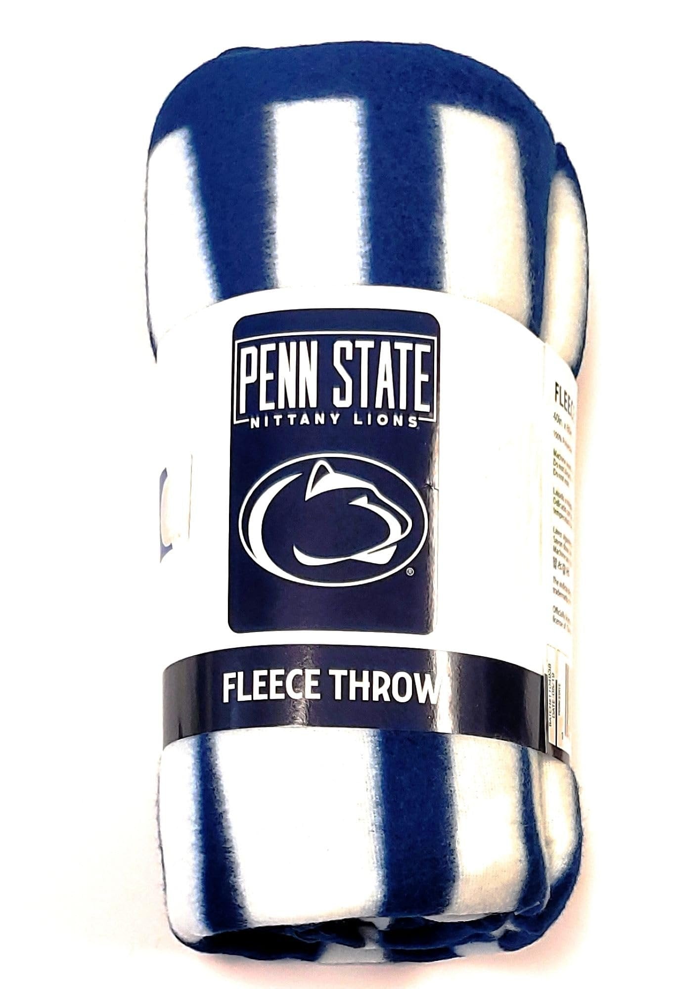 Penn State Nittany Lions Soft Fleece Throw Blanket, Square Design, Navy Blue, Officially Licensed, 40x60 Inch