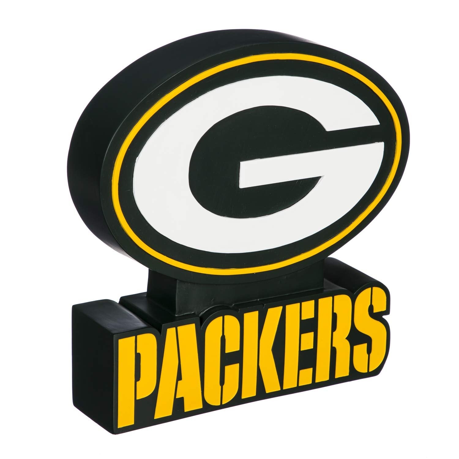 Green Bay Packers Team Mascot Garden Statue, Hand Painted Resin, 12 Inch, Indoor Outdoor Decorative Sports Mascot, Officially Licensed