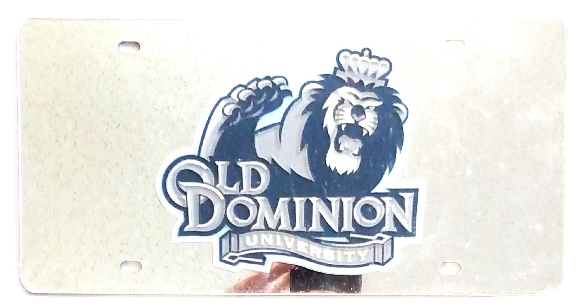 Old Dominion University Monarchs Premium Laser Cut Tag License Plate, Mirrored Acrylic Inlaid, 12x6 Inch