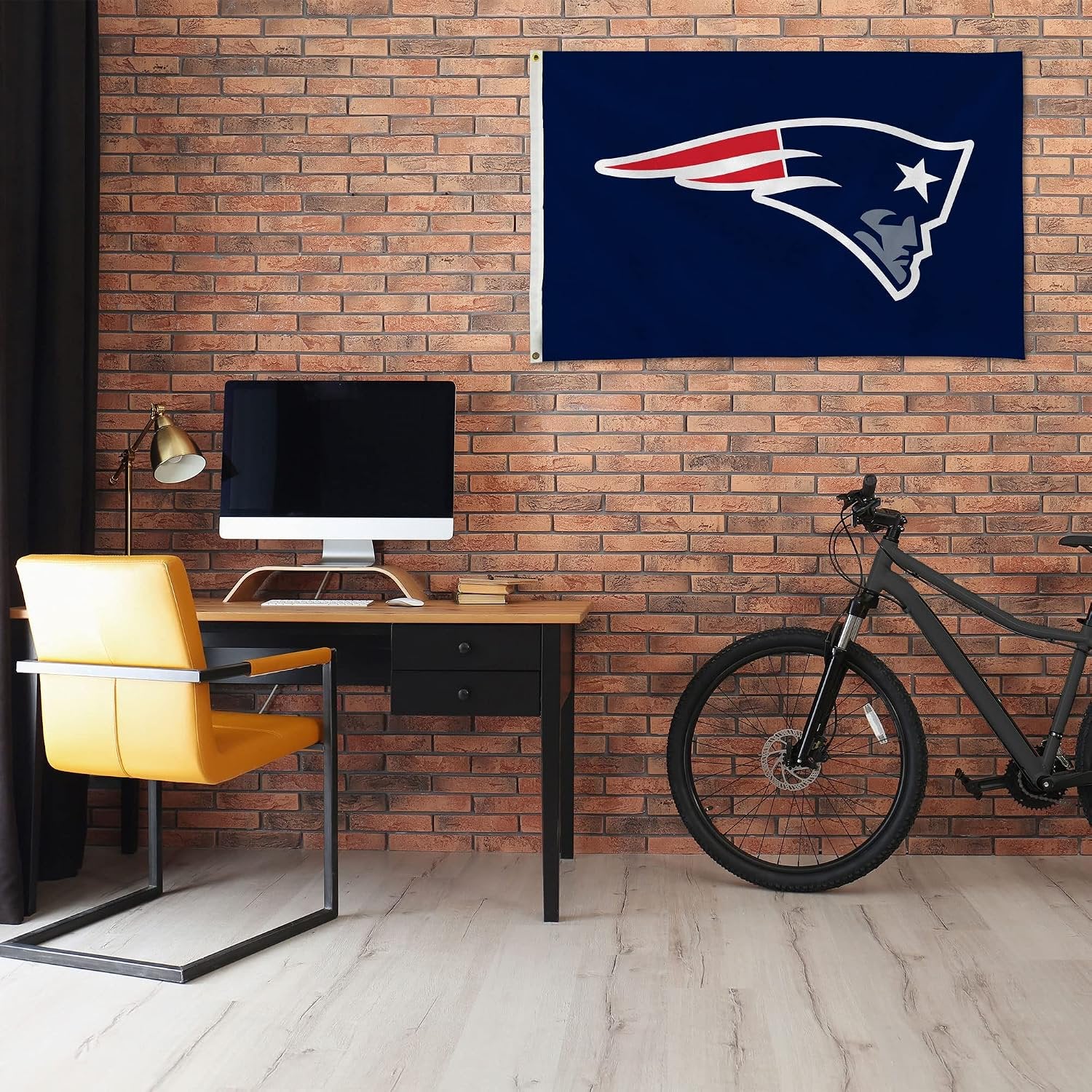 New England Patriots Premium 3x5 Feet Flag Banner, Logo Design, Metal Grommets, Outdoor Use, Single Sided