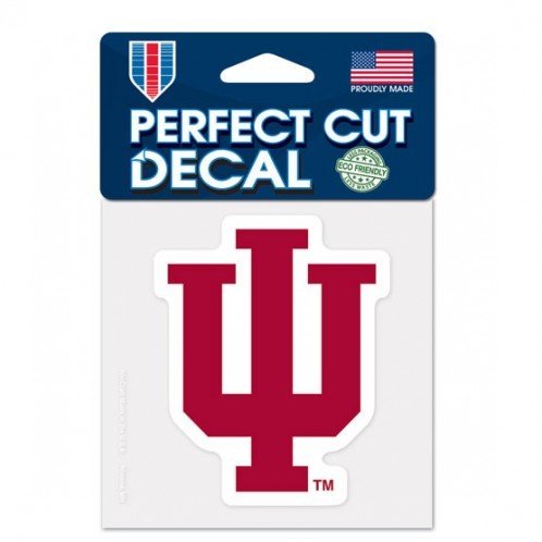 Indiana University Hoosiers 4 Inch Decal Sticker, Primary Logo, Flat Vinyl Perfect Cut, Officially Licensed, Made in USA