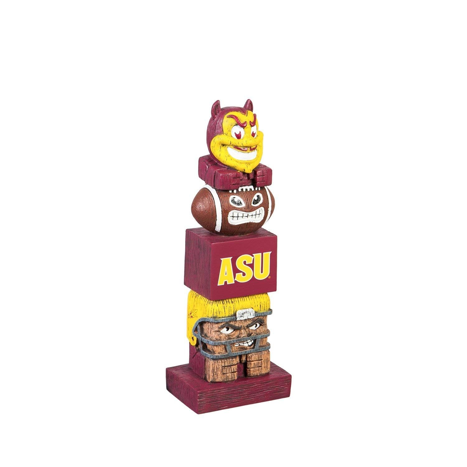 Arizona State University Sun Devils Tiki Totem Garden Statue, Hand Painted Resin, 16 Inch, Indoor Outdoor Decorative Sports Mascot, Officially Licensed