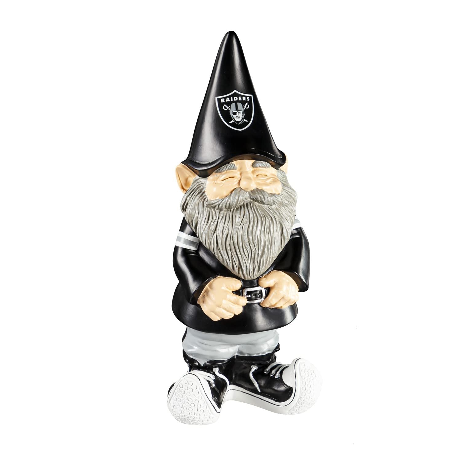 Las Vegas Raiders Garden Gnome, 11 Inch Hand Painted Resin Statue, Indoor Outdoor Decor, Officially Licensed