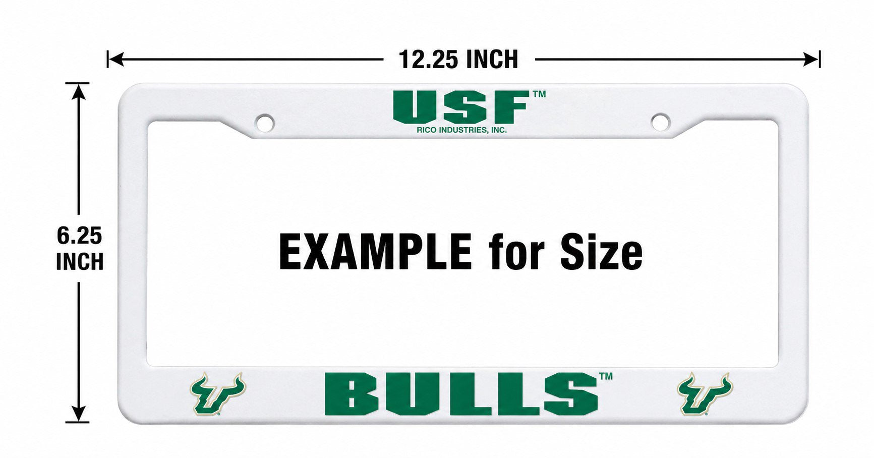University of Wisconsin Badgers License Plate Frame Tag Cover, White Plastic, 12x6 Inch, Officially Licensed