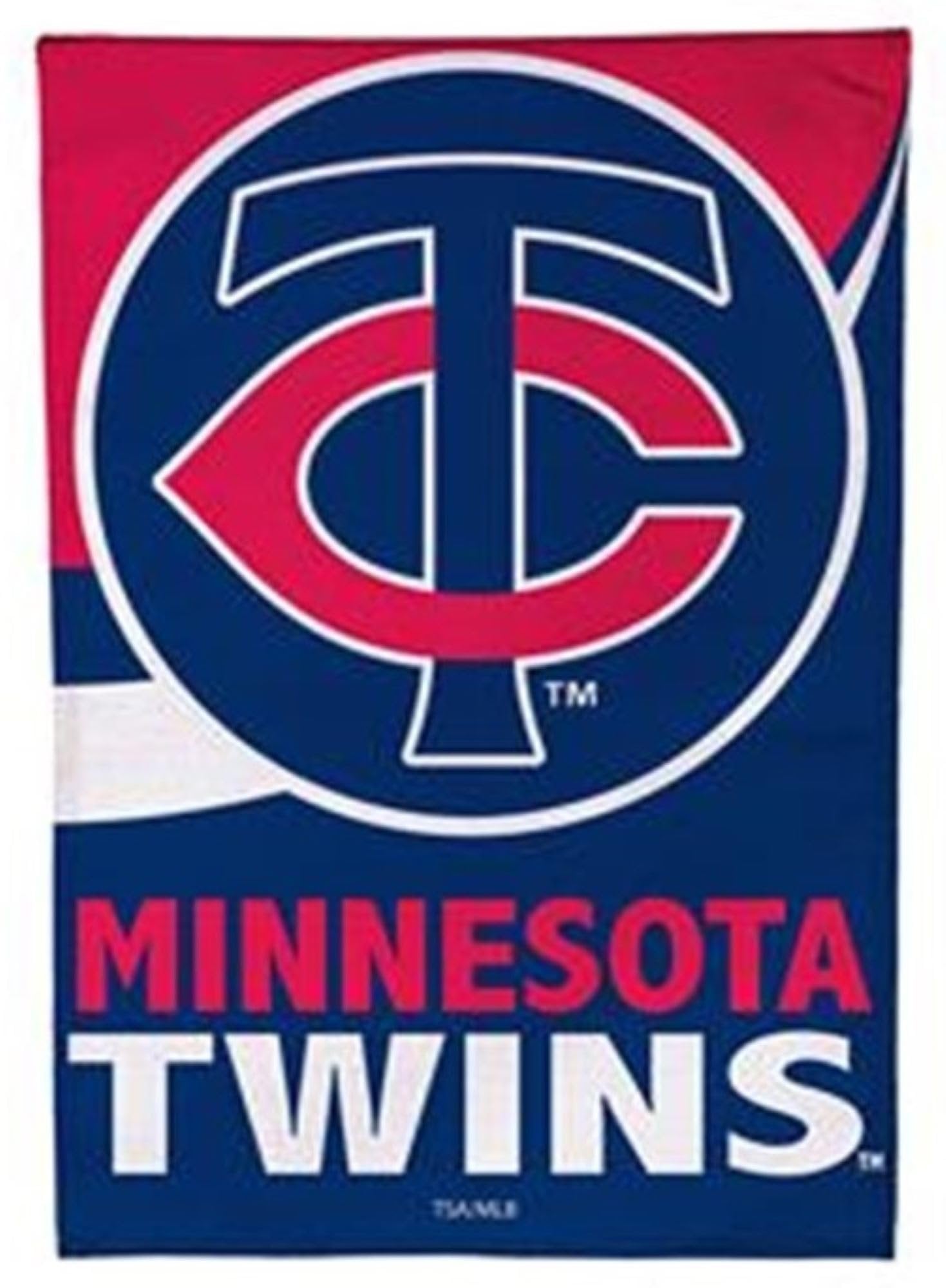 Minnesota Twins Premium Double Sided Burlap Garden Flag Banner, Wave Design, 13x18 Inch, Outdoor, Display Pole Sold Separately
