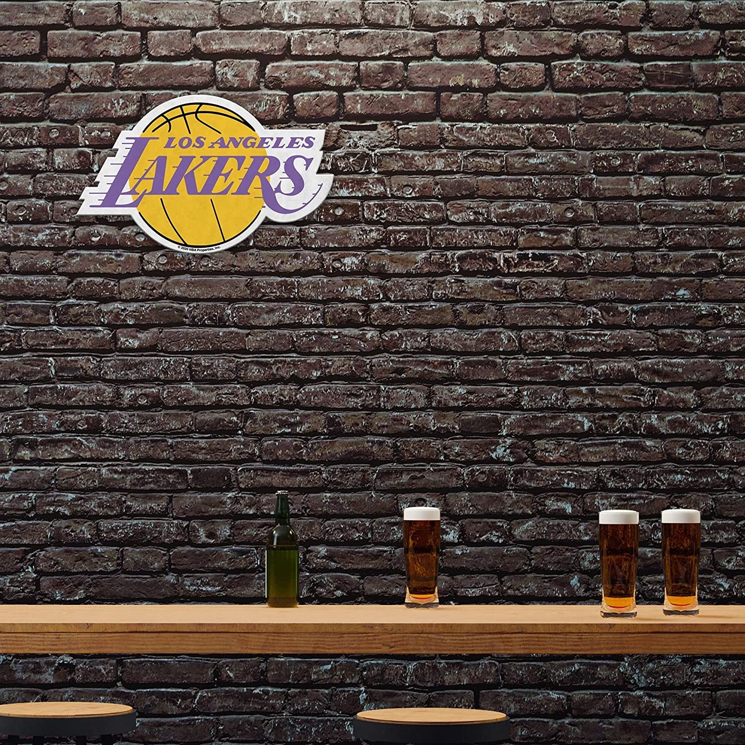 Los Angeles Lakers Soft Felt Pennant, Retro Design, 18 Inch