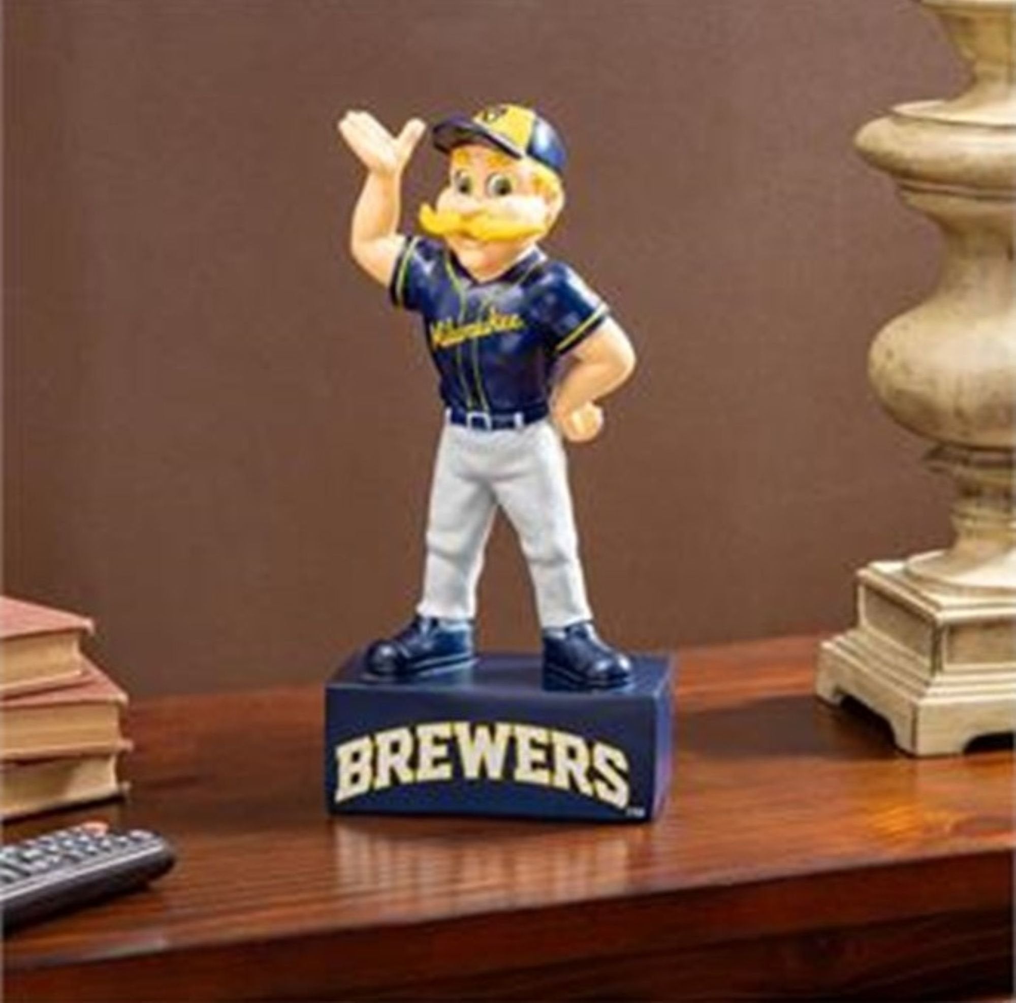 Milwaukee Brewers Team Garden Mascot Statue, Hand Painted Resin, 12 Inch, Indoor Outdoor Decor, Officially Licensed