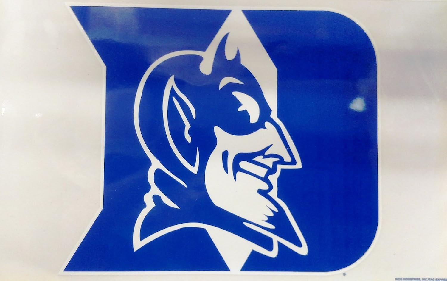 Duke University Blue Devils Jumbo Static Cling Decal Sticker, 13x10.5 Inch, Home or Auto Use, Reusuable Peel and Stick Application to any Flat Clean Surface, Officially Licensed