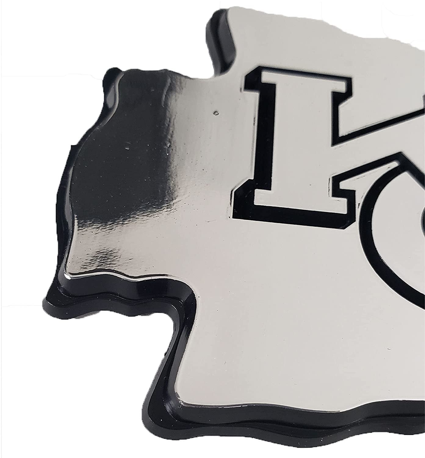 Oregon State University Beavers Auto Emblem, Plastic Molded, Silver Chrome Color, Raised 3D Effect, Adhesive Backing