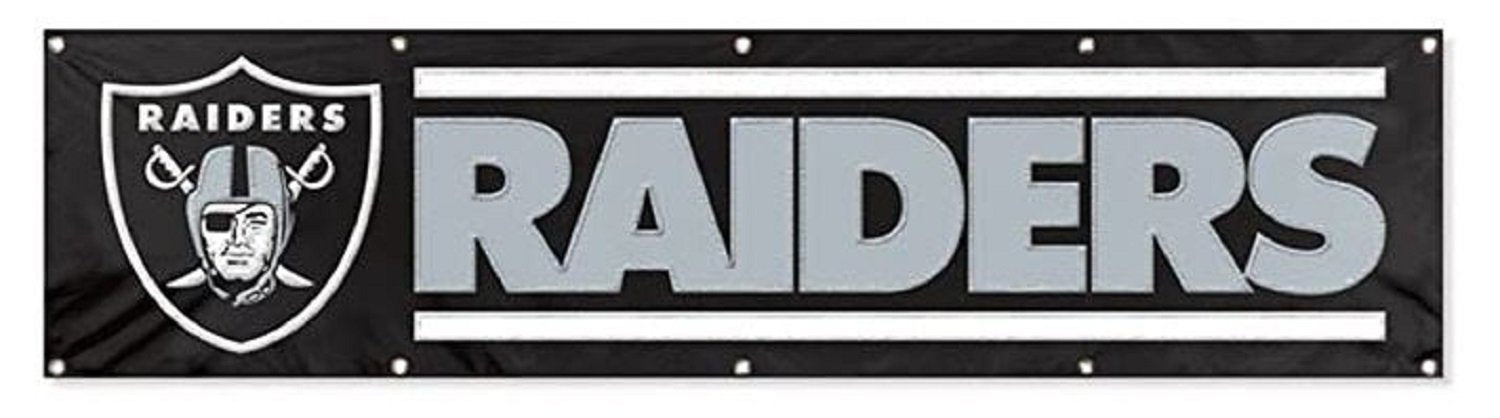 Las Vegas Raiders Huge 8x2 Feet Banner Flag Metal Grommets