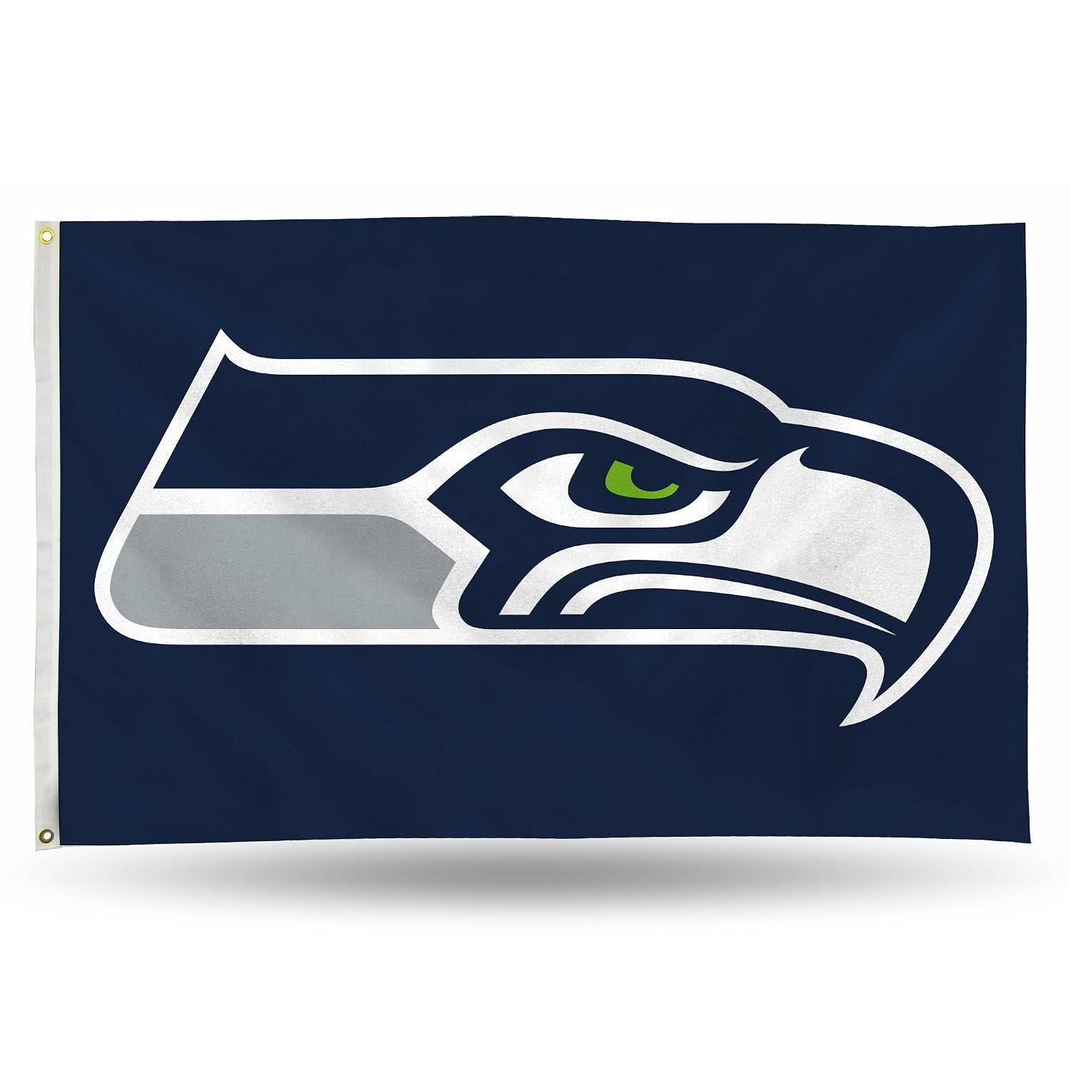 Seattle Seahawks Premium 3x5 Feet Flag Banner, Logo Design, Polyester, Metal Grommets, Officially Licensed