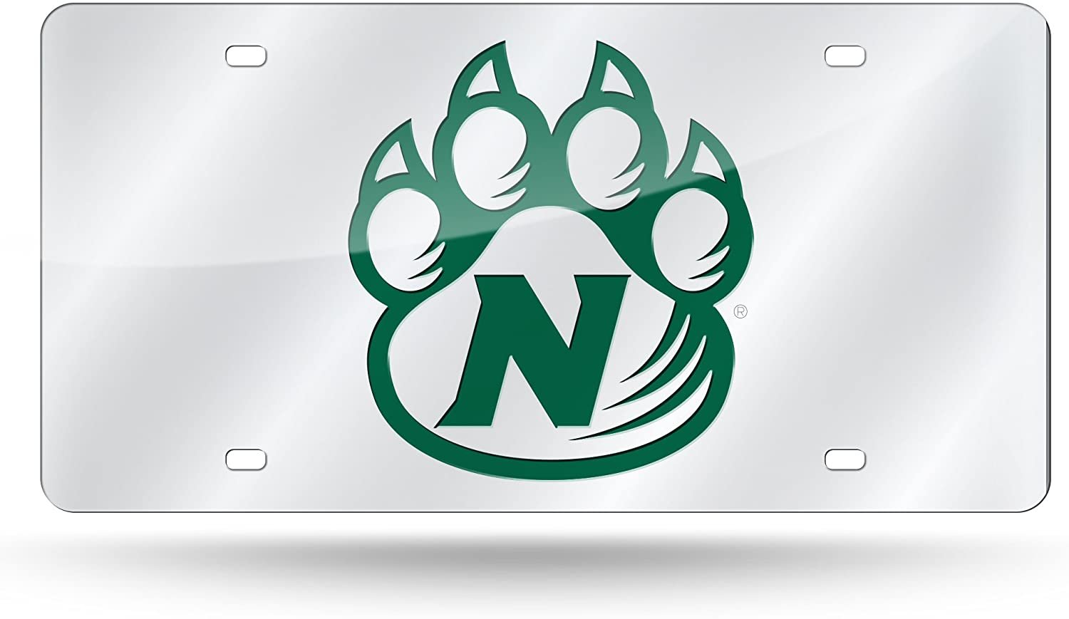 Northwest Missouri State University Bearcats Premium Laser Cut Tag License Plate, Mirrored Acrylic Inlaid, 12x6 Inch
