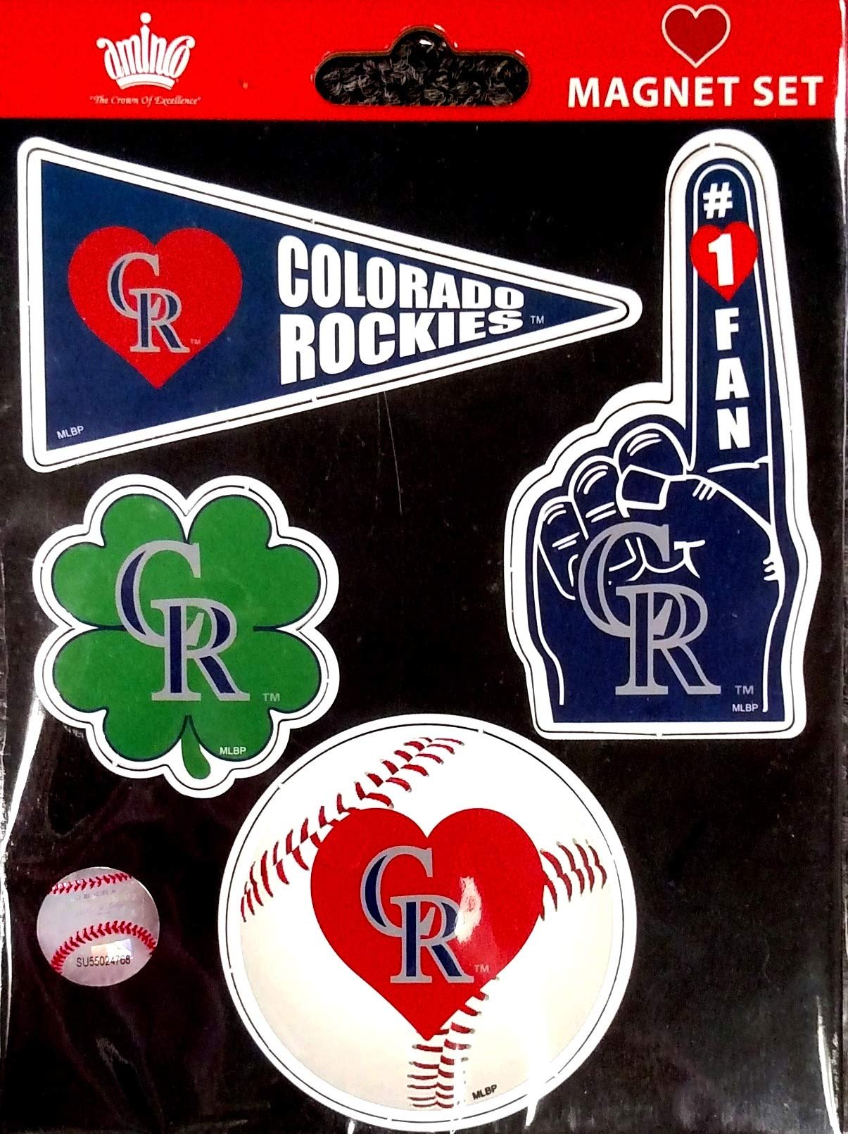 Colorado Rockies Set of 4 Magnet Set Refrigerator Heavy Duty Home Indoor, 4.5x6 Inch Sheet