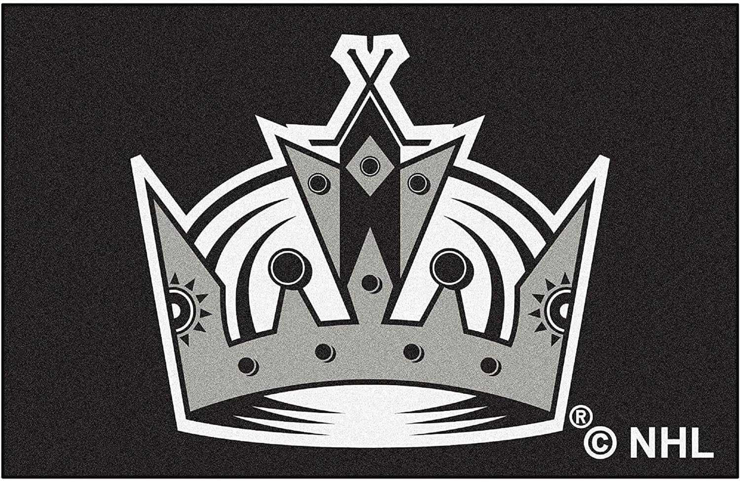 Los Angeles Kings Floor Mat Area Rug, Retro Logo, 20x30 Inch, Nylon, Anti-Skid Backing, Officially Licensed