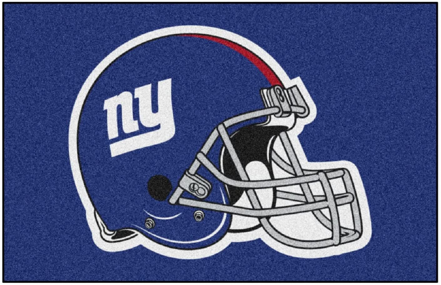 New York Giants Floor Mat Area Rug, 20x30 Inch, Nylon, Anti-Skid Backing