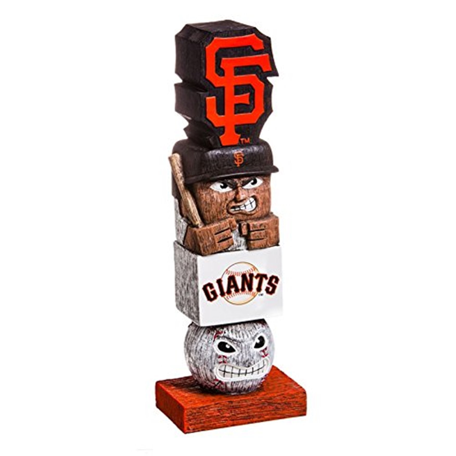 San Francisco Giants Team Garden Statue Tiki Tiki Totem, Hand Crafted Resin, 16 Inch Tall, Indoor Outdoor Decorative Mascot Figure, Officially Licensed
