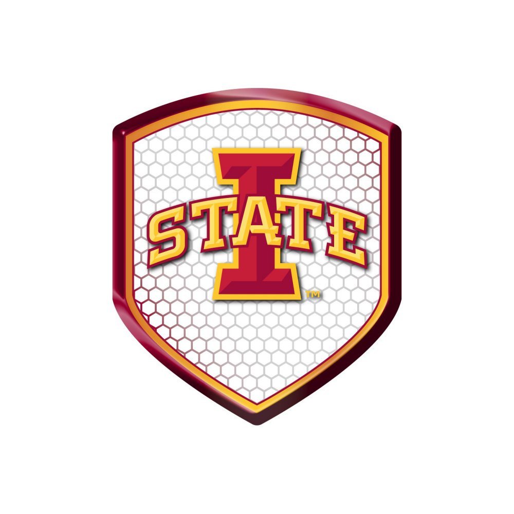Iowa State University Cyclones High Intensity Reflector, Shield Design, 2.5x3.5 Inch, Full Adhesive Backing, Officially Licensed