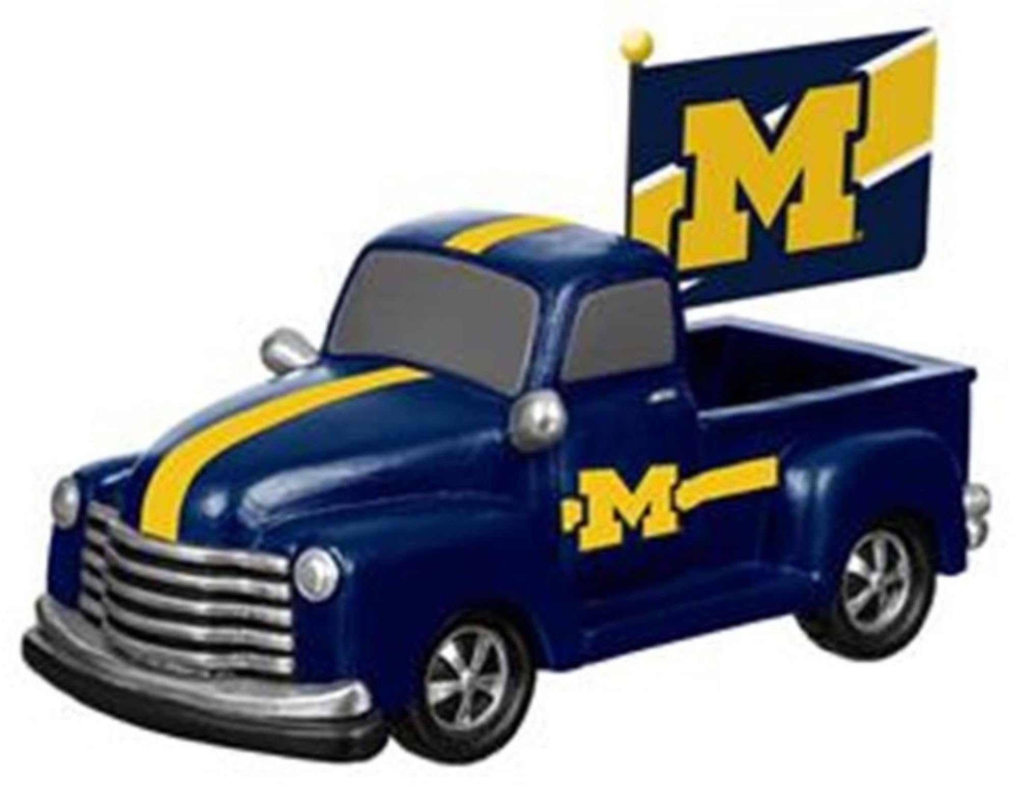 University Of Michigan Wolverines 9 Inch Metal Rally Truck Statue, Outdoor Garden or Indoor Fan Decor, Sports Fan Collectible Figurine, Officially Licensed