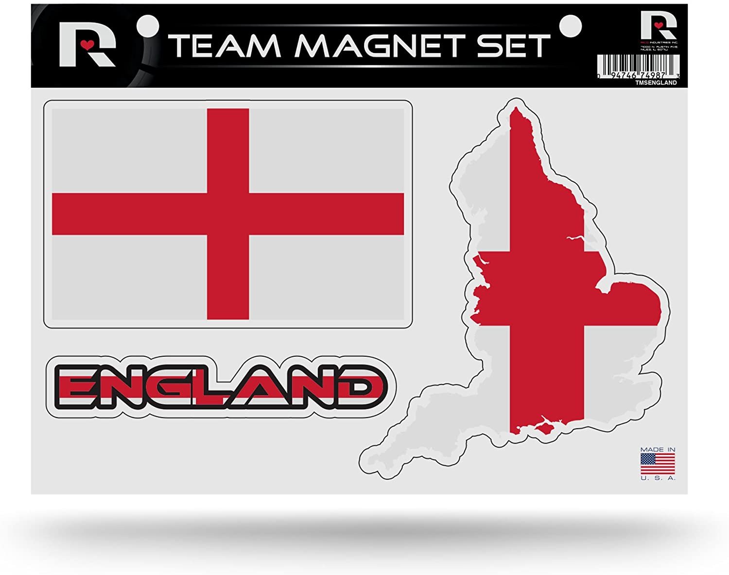 England National Soccer Die Cut Team Magnet Set