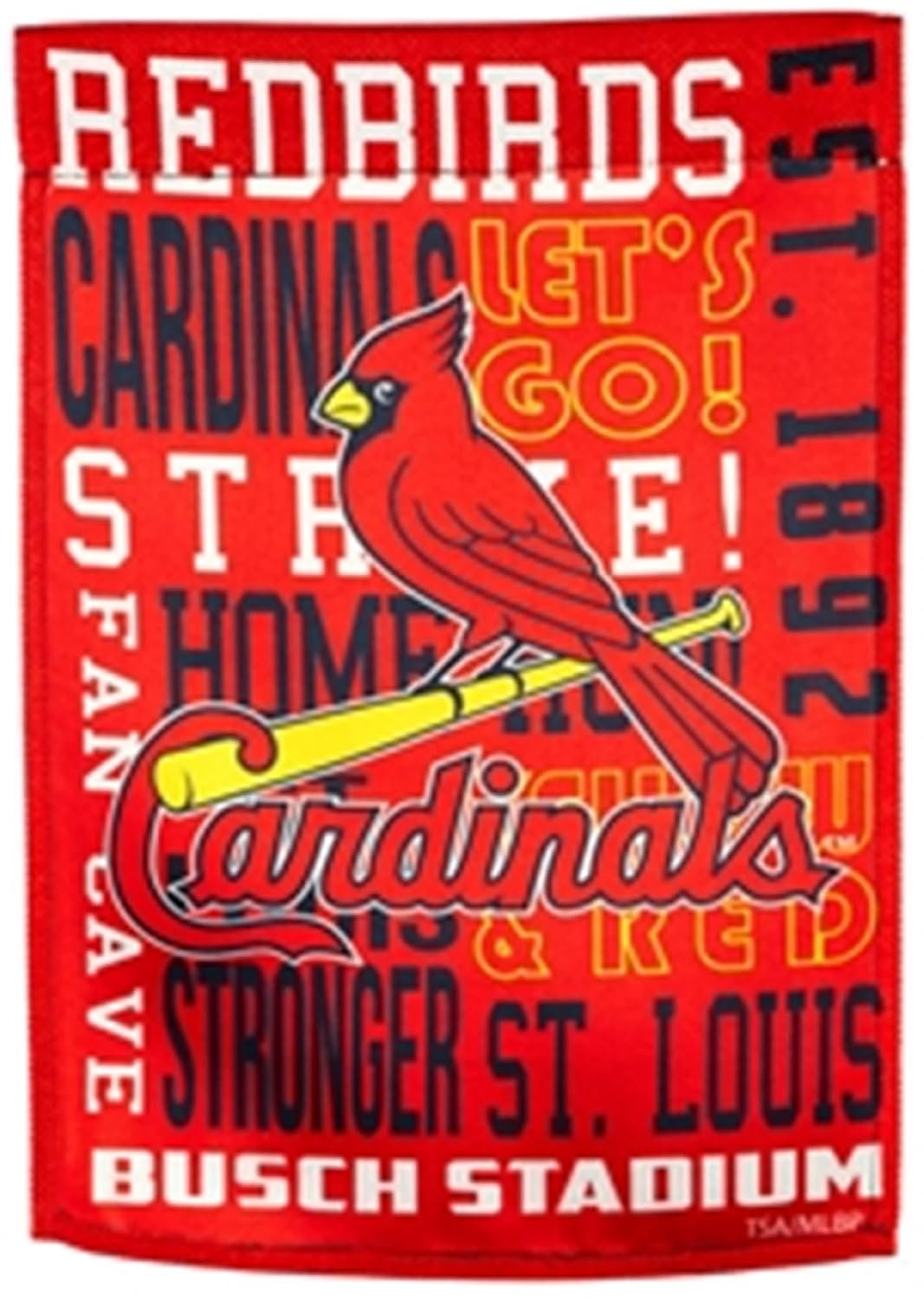 St. Louis Cardinals Double Sided Garden Flag Banner, 13x18 Inch, Polyester, Officially Licensed MLB Fan