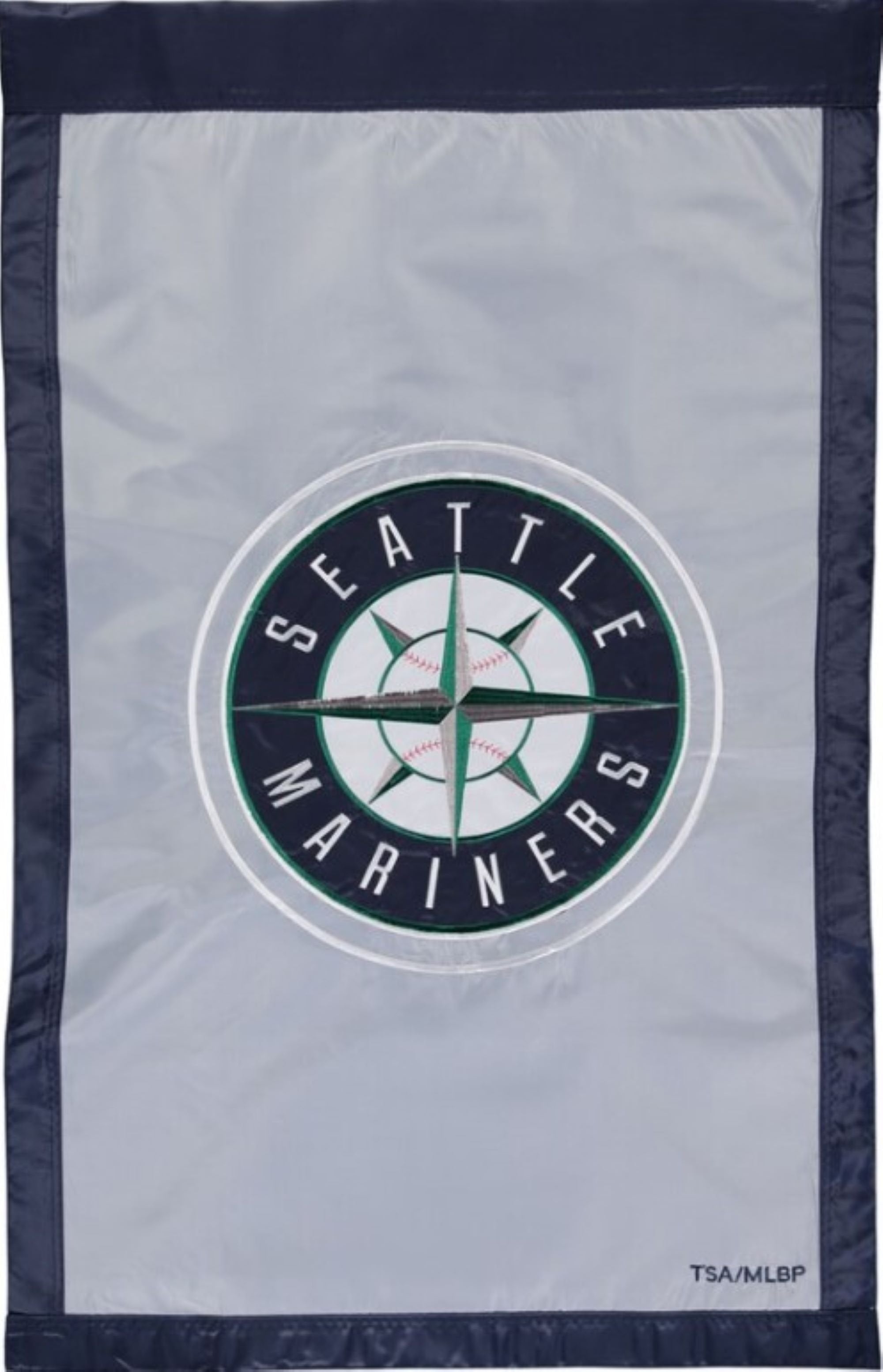 Seattle Mariners Premium Double Sided House Flag Banner, Applique Embroidered, 28x44 Inch