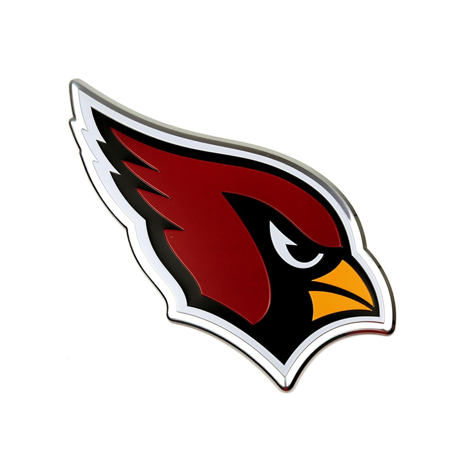 Arizona Cardinals Embossed Color Auto Emblem, Logo Design, Raised Aluminum Metal, Full Adhesive Backing, Officially Licensed