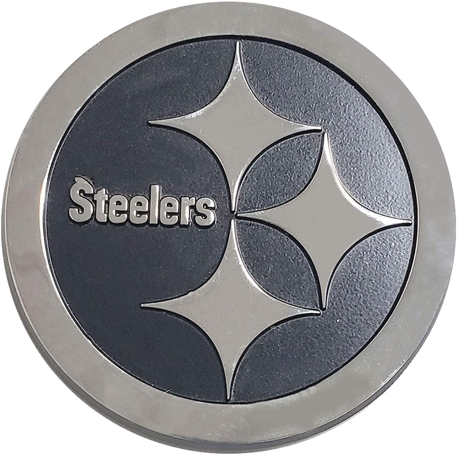 Pittsburgh Steelers Solid Metal Raised Auto Emblem Decal Adhesive Backing