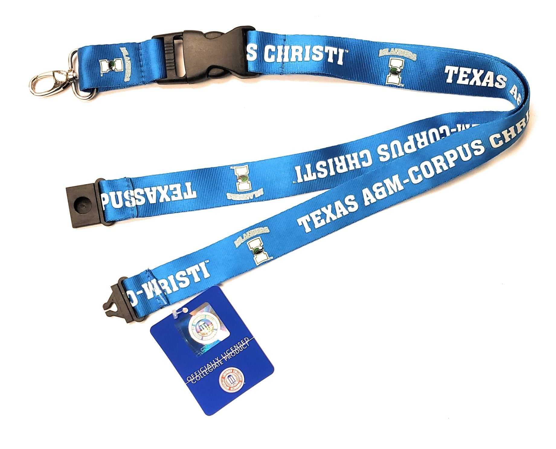Texas A&M University Corpus Christi Islanders Premium Lanyard Keychain Double Sided Breakaway Safety Design, Adult 18 Inch