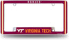 Virginia Tech Hokies Metal License Plate Frame Chrome Tag Cover Alternate Design 6x12 Inch