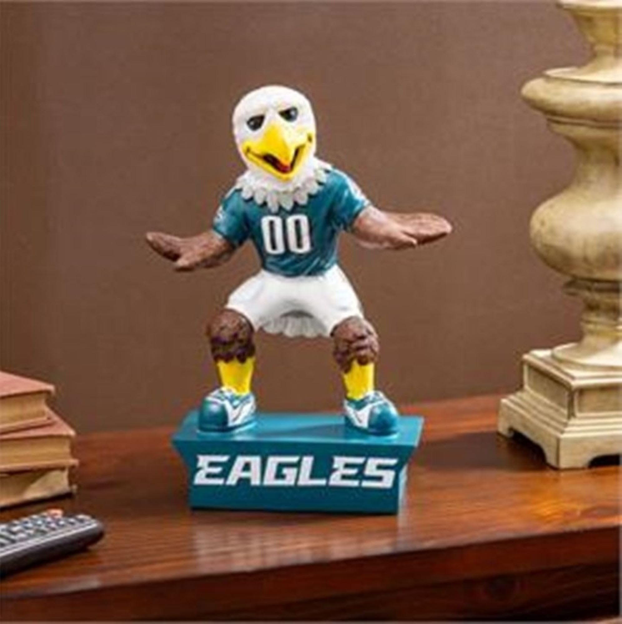 Philadelphia Eagles Team Mascot Garden Statue, Hand Painted Resin, 12 Inch, Indoor Outdoor Decorative Sports Mascot, Officially Licensed
