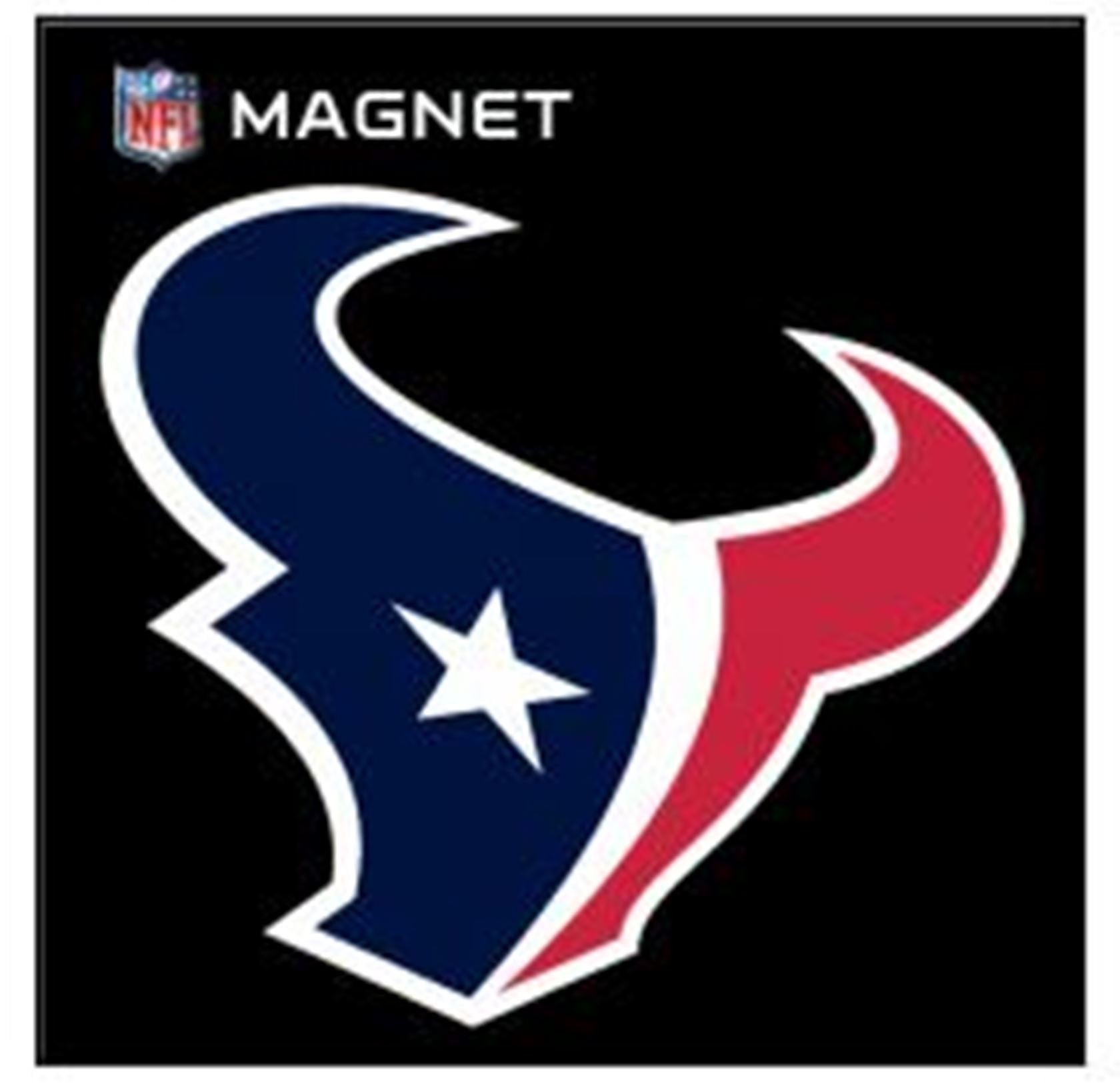 Houston Texans 6 Inch Magnet, Home or Auto, Die Cut, Officially Licensed